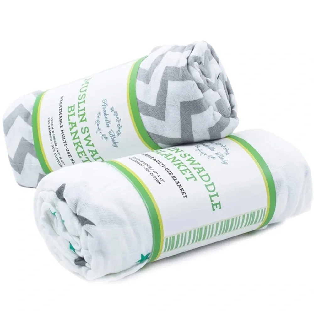 Arabella Baby Muslin Swaddle Blanket Set of 2